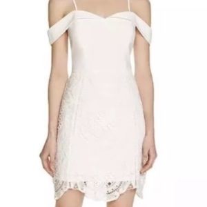 Adelyn Rae size 4 white lace off the shoulder